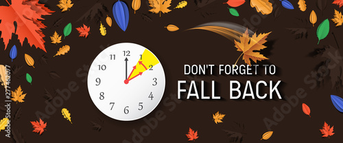 Day Light Savings Time End - Don't Forget To Fall Back.