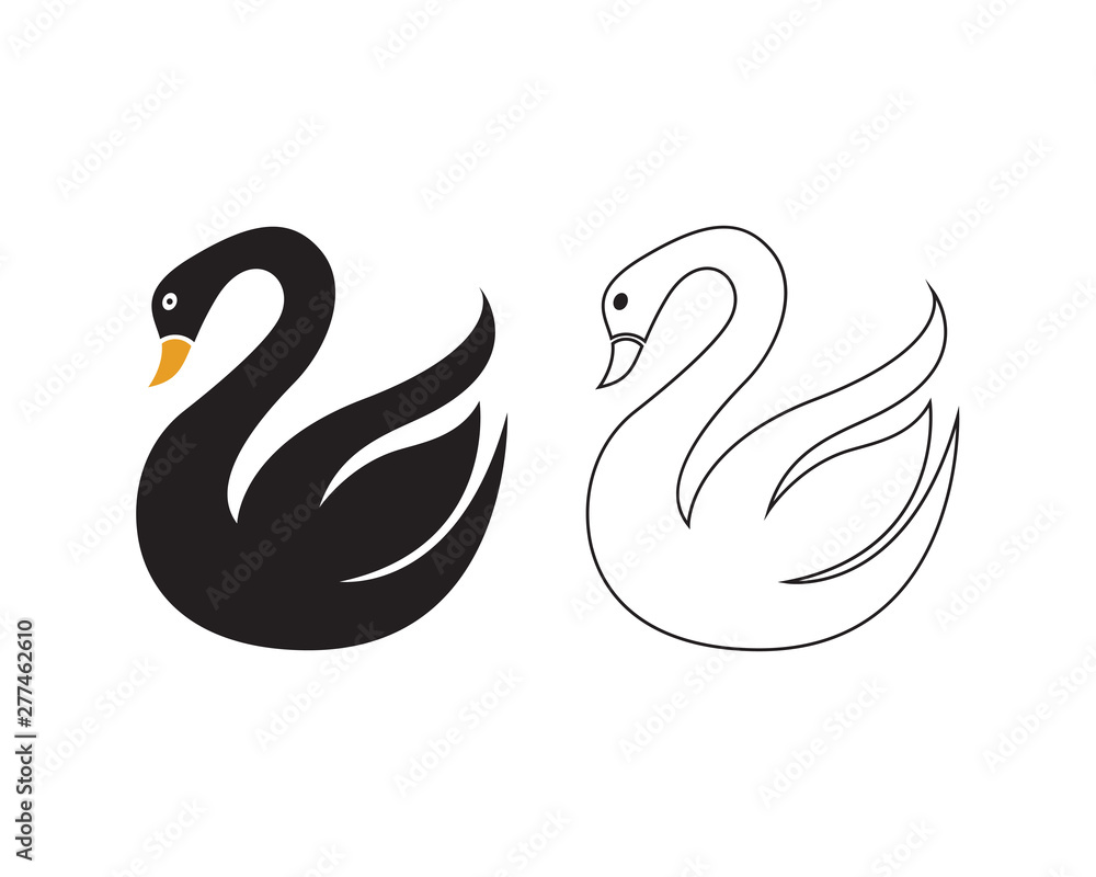 Swan logo Template design Swan logo Template design