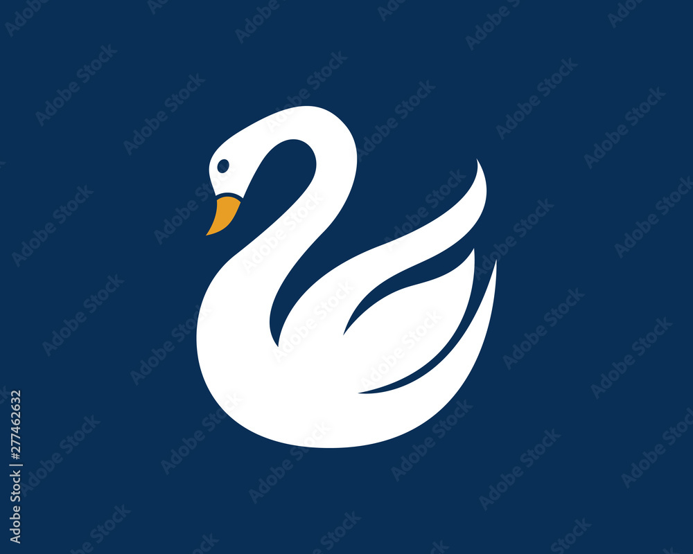 Fototapeta premium Swan logo Template design