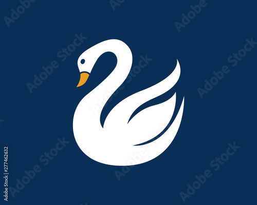 Fototapeta Naklejka Na Ścianę i Meble -  Swan logo Template design