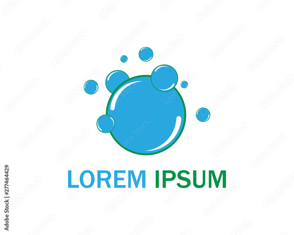 Bubble logo template vector icon illustration Bubble logo template vector icon illustration