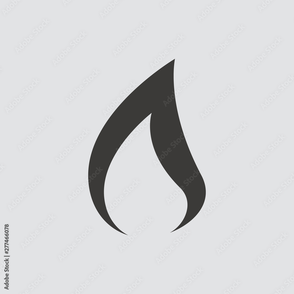 Fire icon isolated of flat style. Vector illustration. Fire icon isolated of flat style. Vector illustration.