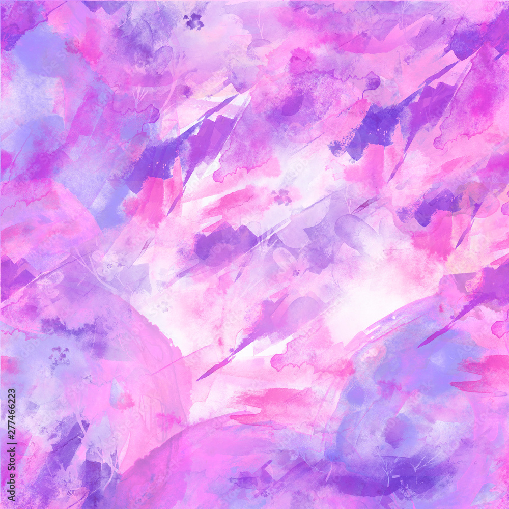 Fototapeta premium Watercolor seamless background, abstraction. white, pink paint, colors, paint splash. Used for a variety of design and decoration. Watercolor card, invitation, background. Grunge texture