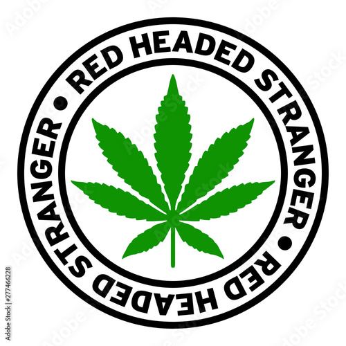 Round Red Headed Stranger Marijuana Strain Clipart