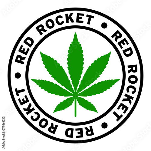 Round Red Rocket Marijuana Strain Clipart