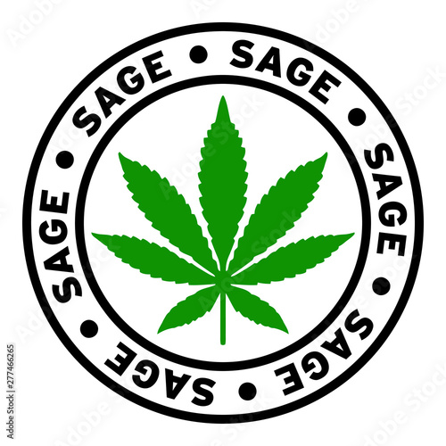 Round SAGE Marijuana Strain Clipart 2