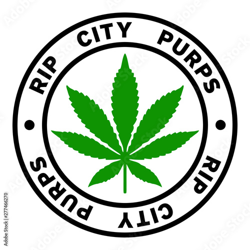 Round Rip City Purps Marijuana Strain Clipart