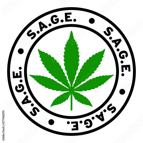 Round S.A.G.E. Marijuana Strain Clipart