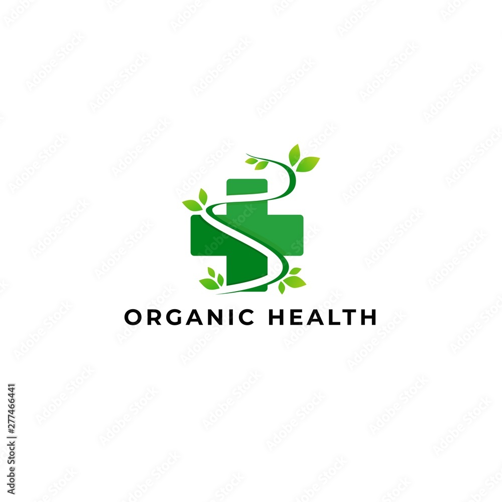 organic health logo vector icon ilustration organic health logo vector icon ilustration