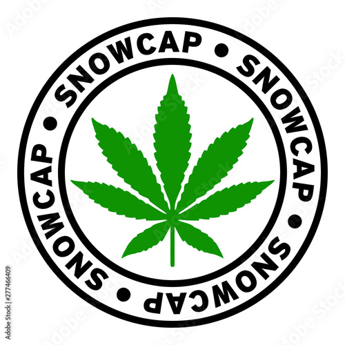 Round Snowcap Marijuana Strain Clipart