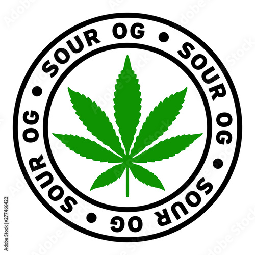 Round Sour OG Marijuana Strain Clipart