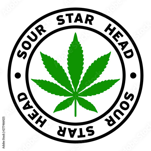 Round Sour Star Head Marijuana Strain Clipart