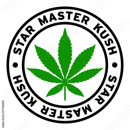 Round Star Master Kush Marijuana Strain Clipart