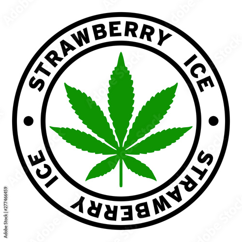 Round Strawberry Ice Marijuana Strain Clipart