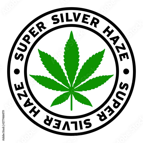 Round Super Silver Haze Marijuana Strain Clipart