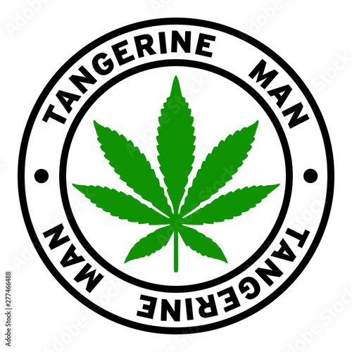 Round Tangerine Man Marijuana Strain Clipart
