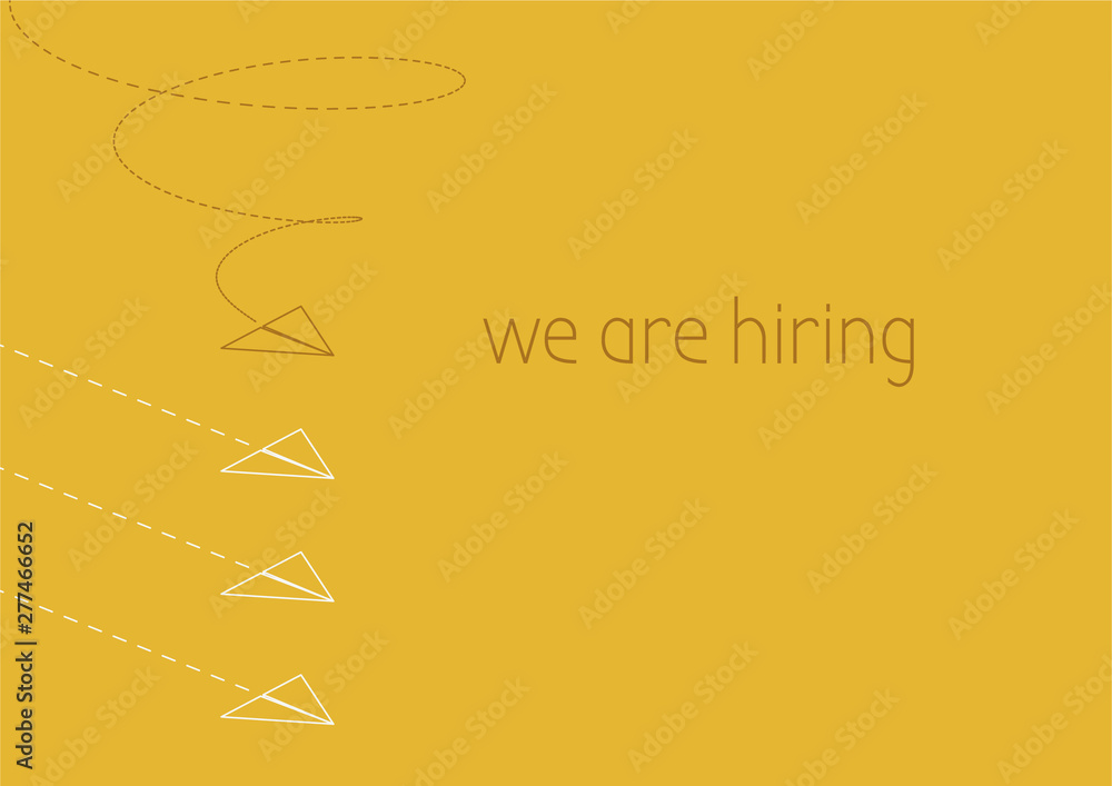 we are hiring a folded paper boat