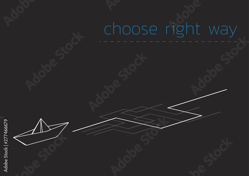 paper ship and choose right way
