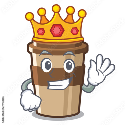 King espresso is placed above mascot table