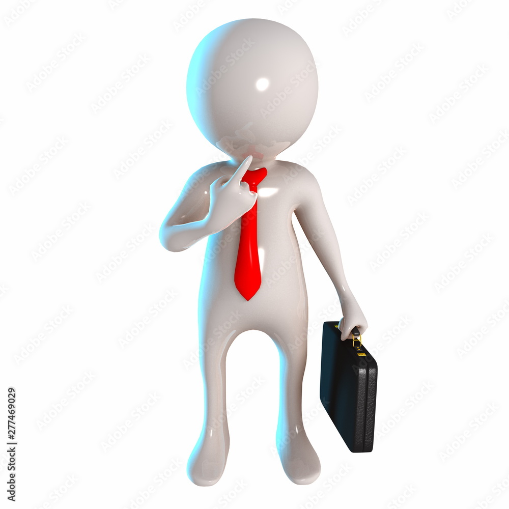 3d man with briefcase 3d man with briefcase