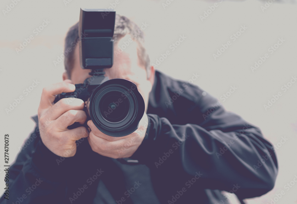 Fototapeta premium Portrait of a professional photographer