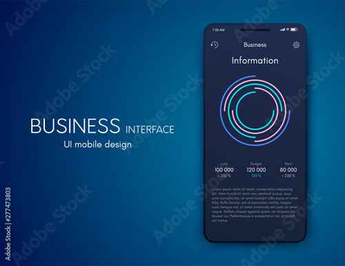 Vector graphics mobile infographics with three options. Template for creating mobile applications, workflow layout, diagram, banner, web design, business reports with 3 steps