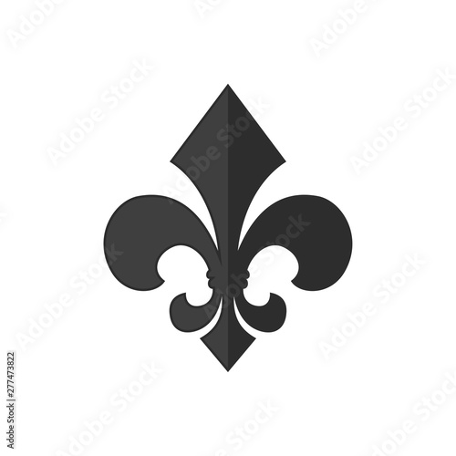 fleur de lis heraldic icon symbol template black color editable. simple logo vector illustration for graphic and web design.