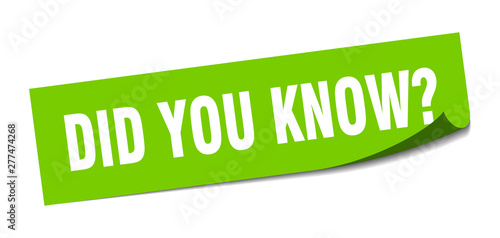 did you know sticker. did you know square isolated sign. did you know