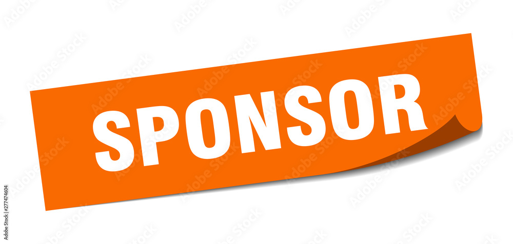 sponsor sticker. sponsor square isolated sign. sponsor sponsor sticker. sponsor square isolated sign. sponsor