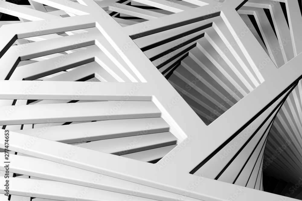 Fototapeta premium Abstract background of geometric shape. 3D rendering.