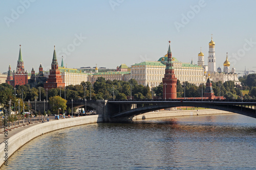 View to Moscow Kremlin from Patriarshy Bridge, Russia