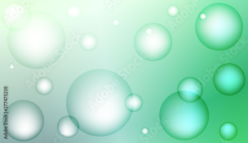 Background with bubbles. Design for your header page, ad, poster, banner. Pastel Gradient Color Vector illustration.