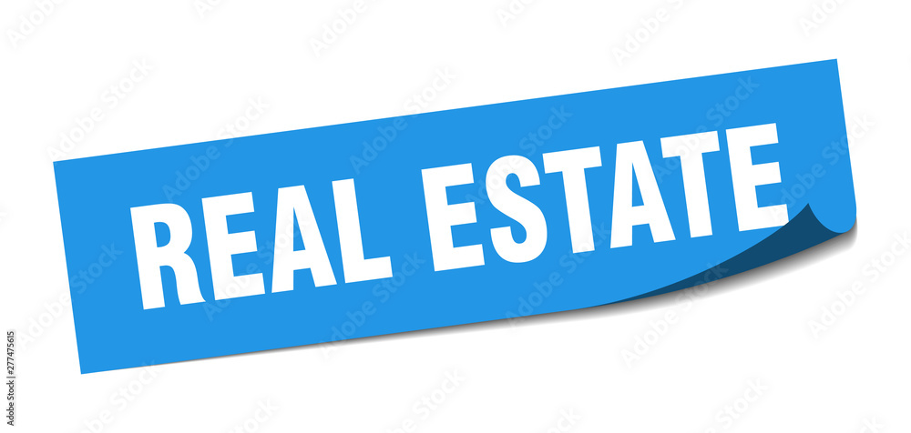 real estate sticker. real estate square isolated sign. real estate