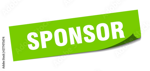 sponsor sticker. sponsor square isolated sign. sponsor