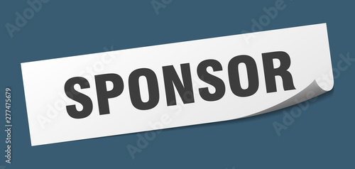 sponsor sticker. sponsor square isolated sign. sponsor