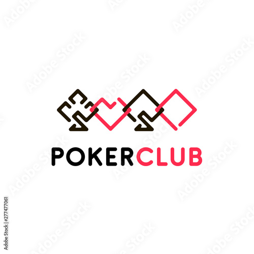 Vector logo design template. Abstract icon for poker game.