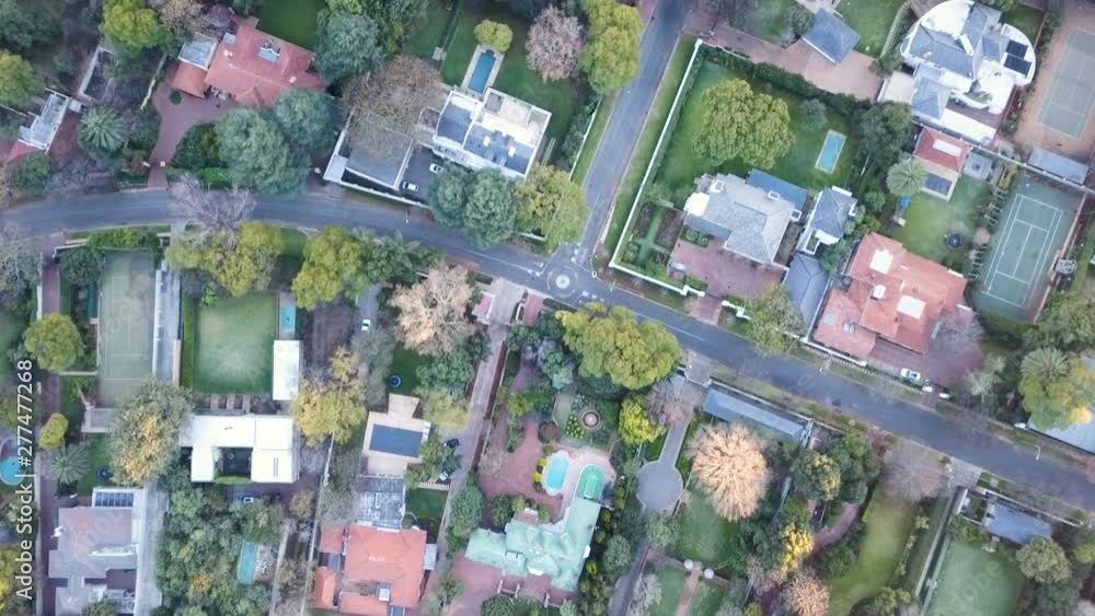 Overhead wealthy suburban houses Overhead wealthy suburban houses