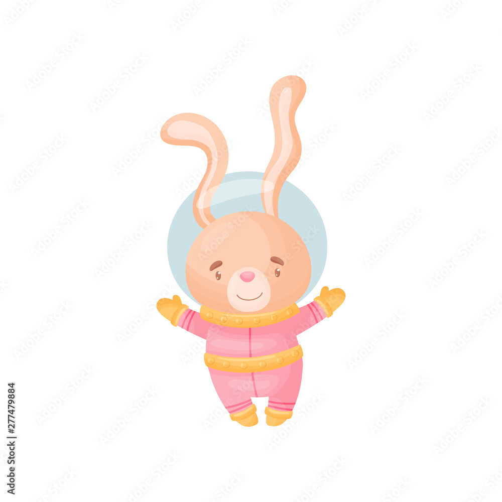 Cute hare astronaut. Vector illustration on white background. Cute hare astronaut. Vector illustration on white background.