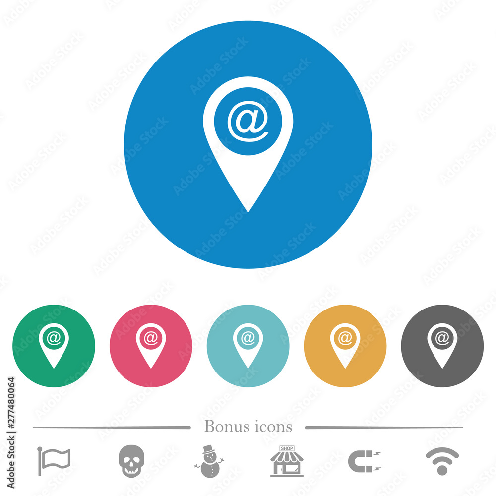 Send GPS map location as email flat round icons Send GPS map location as email flat round icons