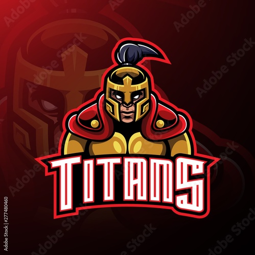 Titans warrior mascot logo design