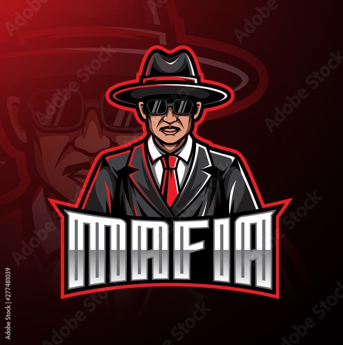 Mafia logo mascot gaming design