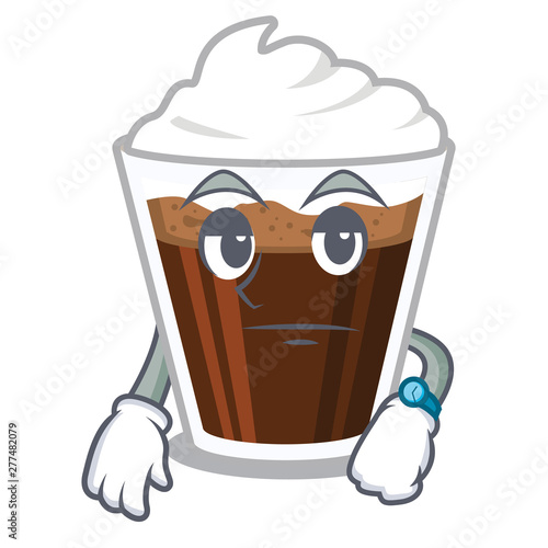 Waiting Irish coffe in the character shape