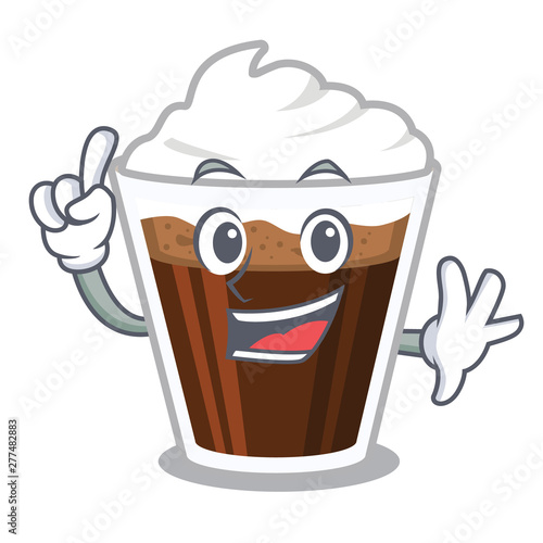 Finger Irish coffe in the character shape