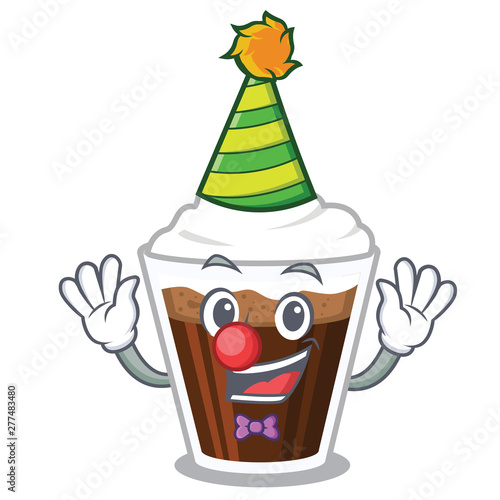 Clown Irish coffe in the character shape