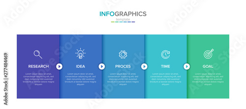 Vector infographic label template with icons. 5 options or steps. Infographics for business concept. Can be used for info graphics, flow charts, presentations, web sites, banners, printed materials.