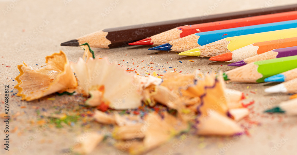 Wooden. Shavings. School. Color. Draw. Pencil. Art Wooden. Shavings. School. Color. Draw. Pencil. Art