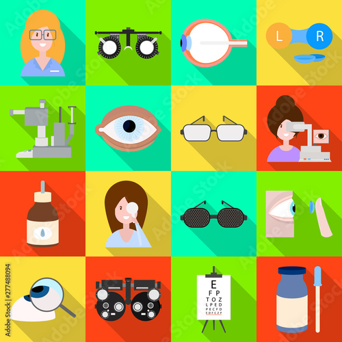 Vector design of correction and eyesight icon. Collection of correction and care stock vector illustration.