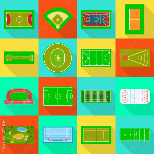 Vector design of scheme and construction icon. Set of scheme and bullring stock symbol for web.