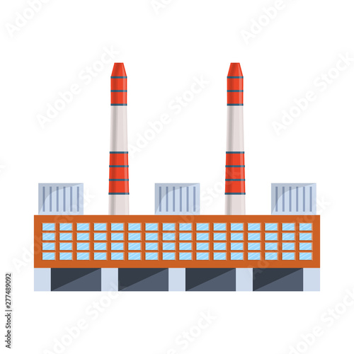Vector illustration of manufactory and commercial logo. Set of manufactory and chimney stock symbol for web.