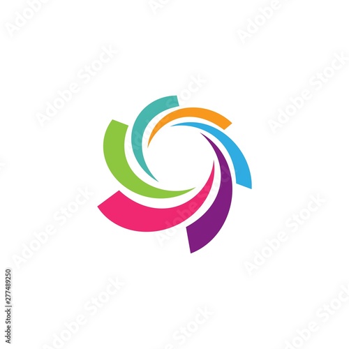 Business logo, vortex, wave and spiral icon